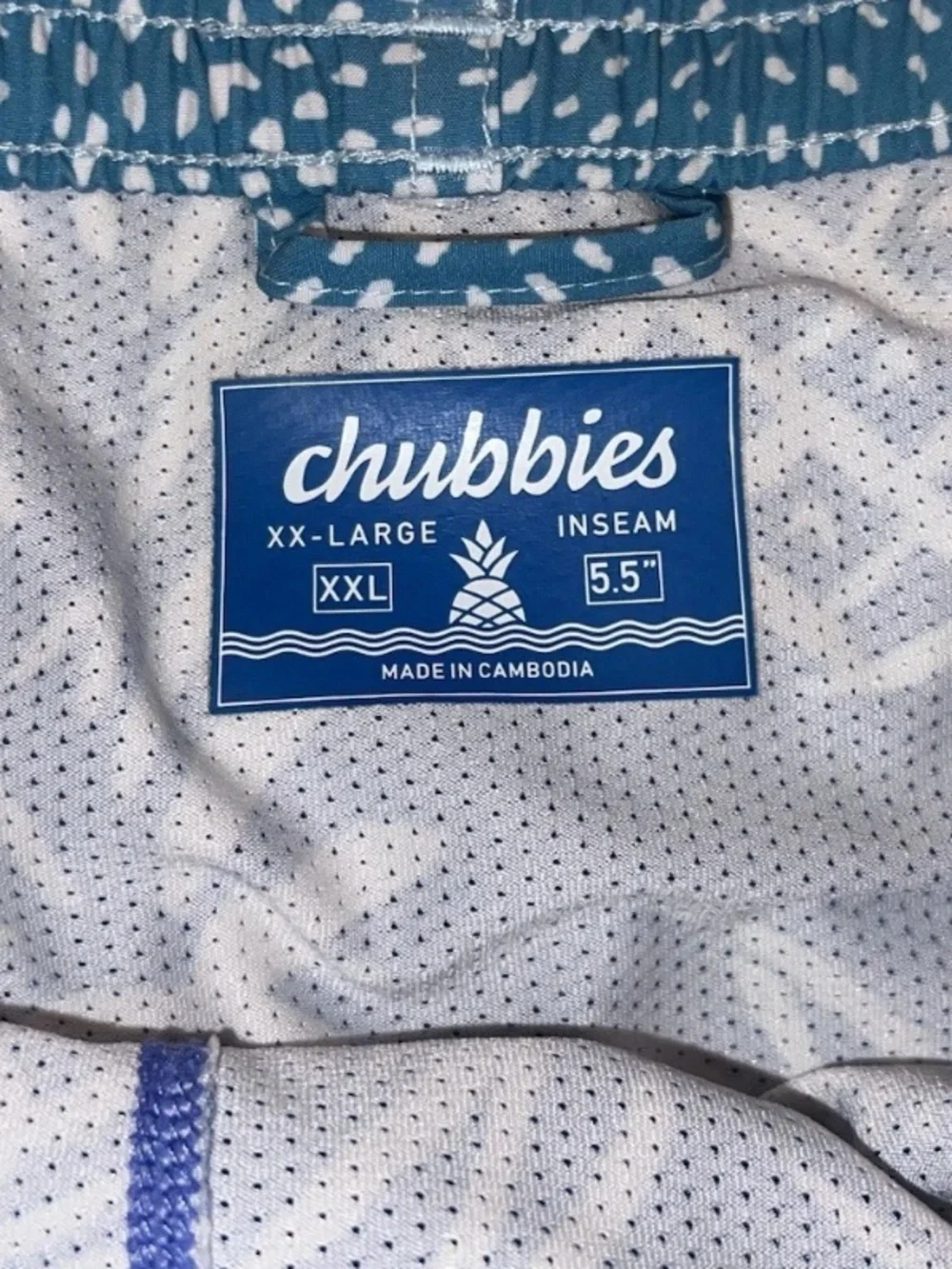 Chubbies The Whale Sharks 5.5” Brief Lined Swim Trunks Shorts XXL